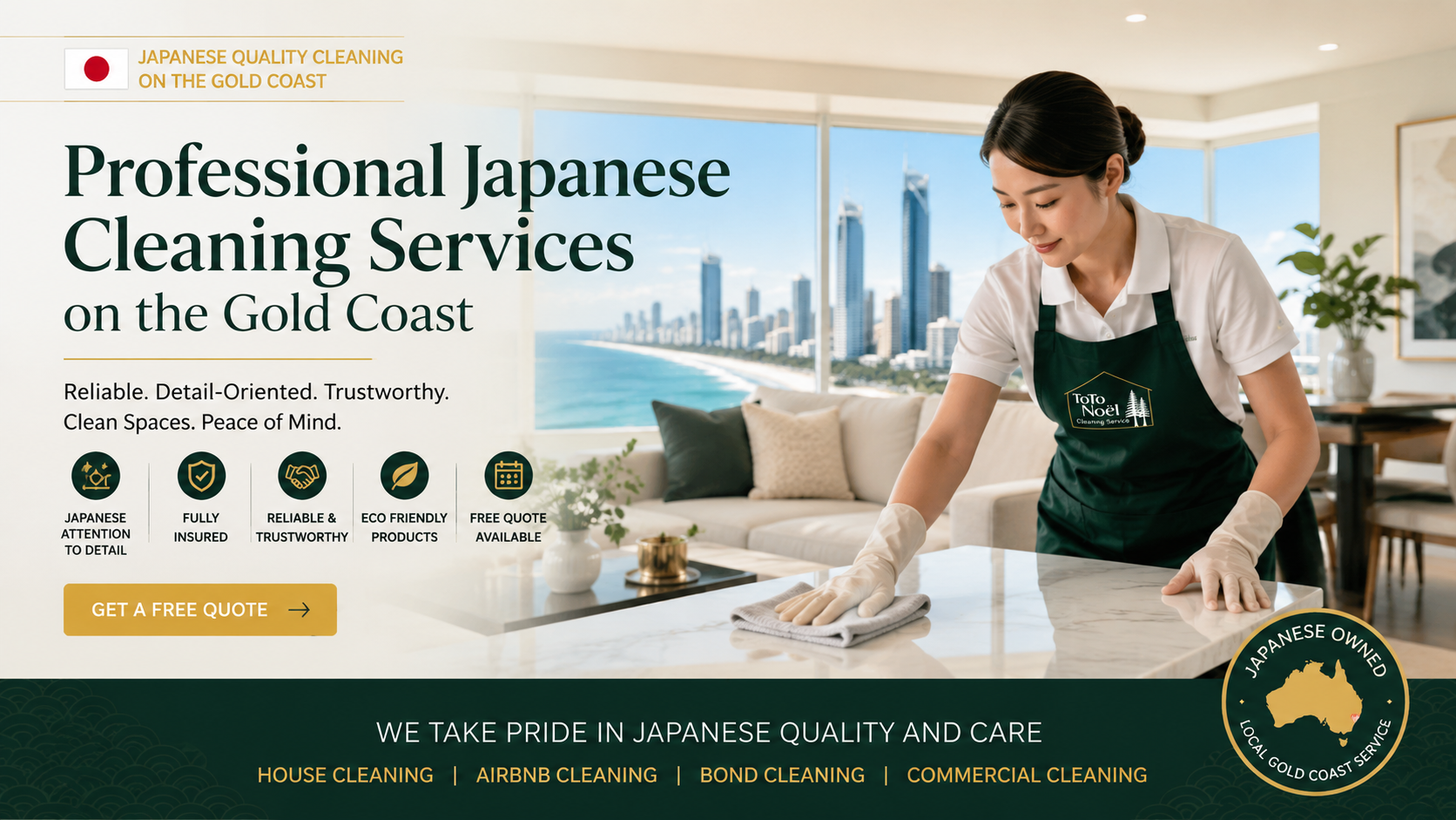 Professional Japanese cleaning services on the Gold Coast
